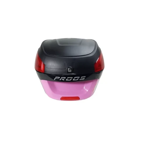 Baú Bauleto 29 Litros Preto Com Rosa 