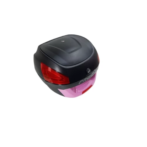 Baú Bauleto 29 Litros Preto Com Rosa 