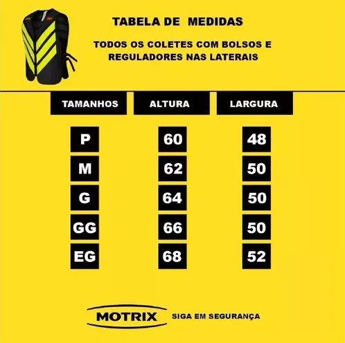 Tabela de Medidas